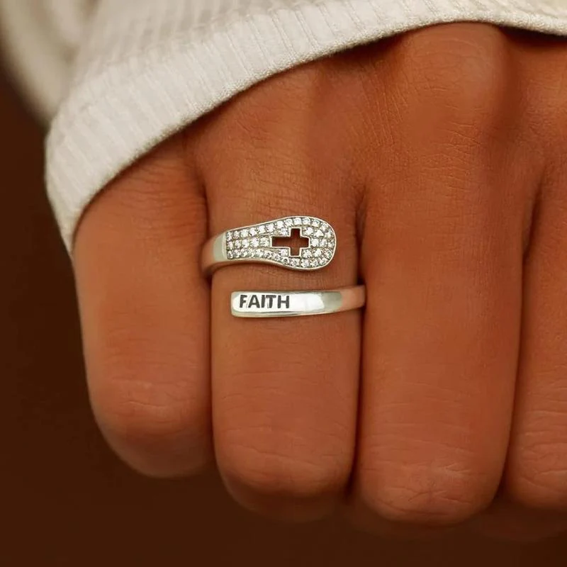 Faith Cross Ring - Image 2