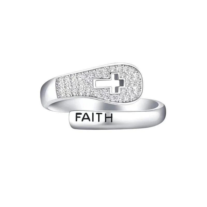 Faith Cross Ring - Image 6