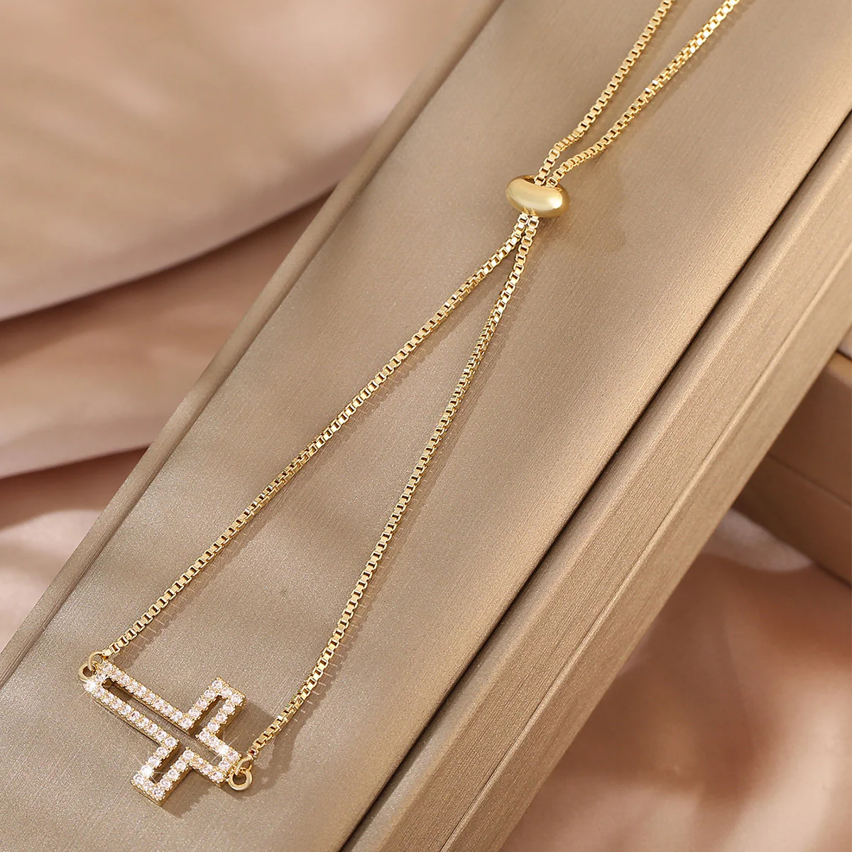 Hollowed Out Cross Bracelet - Image 2