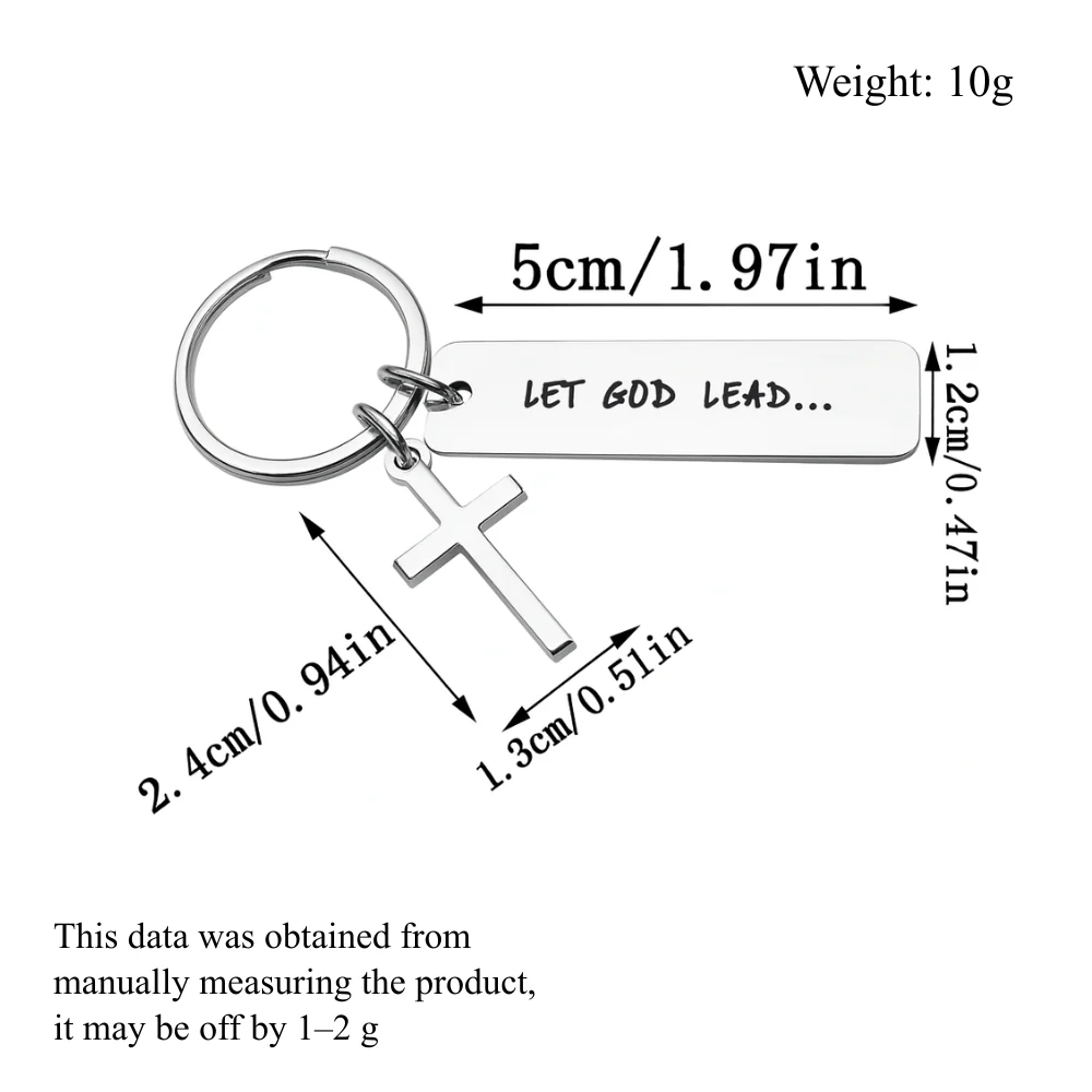 Let God Lead Cross Keychain - Image 5